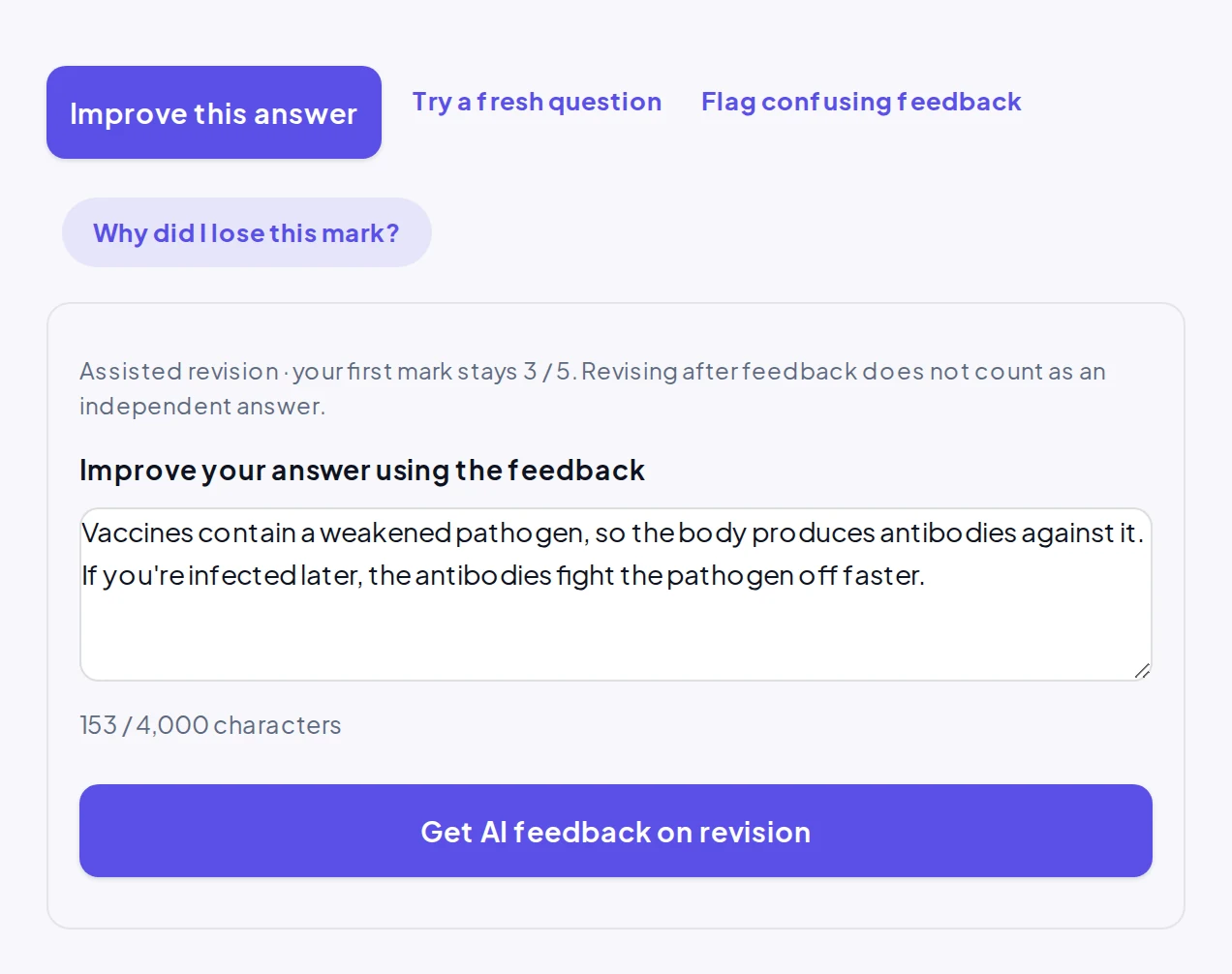 Under a marked answer: Improve this answer and Try a fresh question